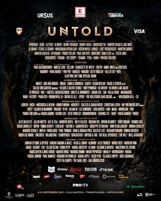 Peste 200 de artiști fac parte din line-up-ul UNTOLD, cel mai așteptat festival din Europa